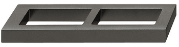 Furniture handle, Finger pull handle, zinc alloy, square, Häfele Design model H1320