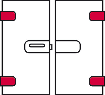 Tečaj za steklena vrata, 3-delni (del za vratno krilo), Startec