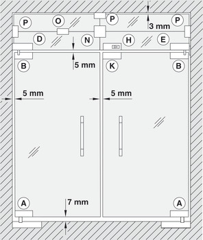 ključavnica za montažo v vogal, I, s PZ-odprtino, Startec