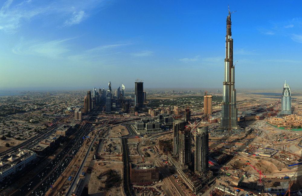 Gradbene faze Buji Kahlifa, VAE-Dubai