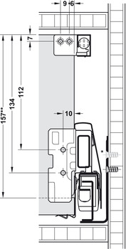 <em>Rear panel installation dimensions</em> 