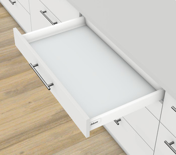 Drawer side runner system, Blum Tandembox antaro, with Blumotion cabinet rail, system height N, drawer side height 68 mm