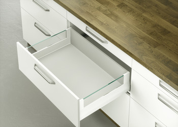 Pull-out set, Häfele Matrix Box P50, with panel holder, drawer side height 92 mm, load bearing capacity 50 kg