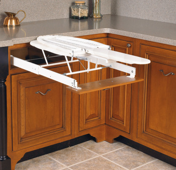 Ironing board, Ironfix, for installation behind drawer front panel