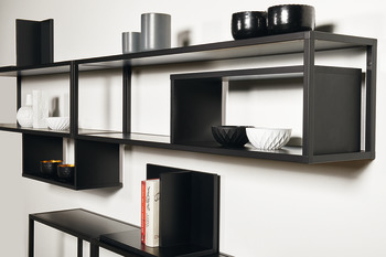 Wall shelf complete set, Shelf system, aluminium