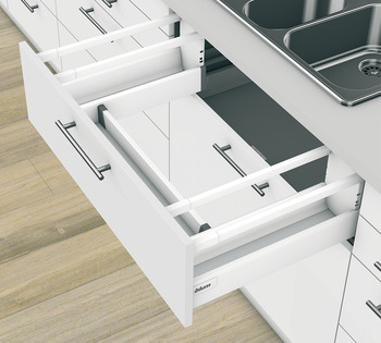Drawer set, Tip-On Blumotion, for Blum Tandembox antaro under sink cabinet pull out for door front fixing