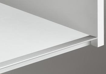 Recessed grip profile, Aluminium, for handle-less front appearance