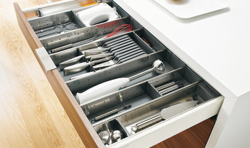 Combi sets, Blum Orga-Line, Tandembox, for drawers system height M, drawer side height 83 mm