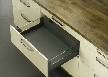 Pull-out set, Häfele Matrix Box P70, with panel holder, drawer side height 92 mm, load bearing capacity 70 kg