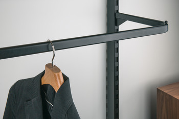 Clothes rail bracket, for wardrobe rail