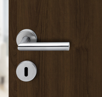 Door handle set, Stainless steel, Hoppe, Amsterdam E1400Z/42KV/42KVS