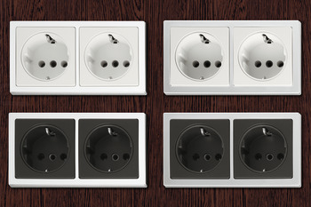 Off-switch and socket, Built-in set with SV16 plug, 230 V