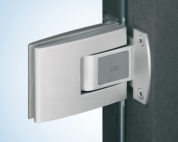 Double action spring hinge, Tensor, Dorma Glas, for all-glass double action doors, wall to glass