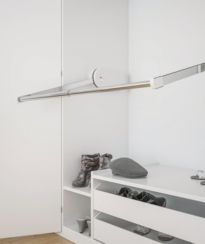 Electric wardrobe lift, Load bearing capacity 30 kg, with remote control