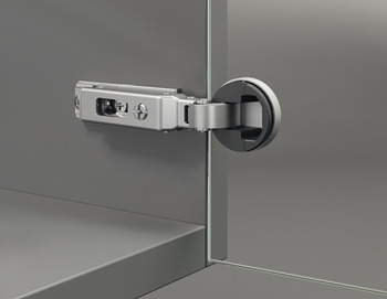 Concealed hinge, Häfele Metalla 510 A/SM 94°, full overlay mounting, for glass doors