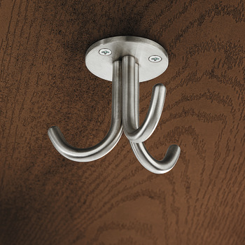 Ceiling hook, Stainless steel, with 3 hooks, ceiling installation