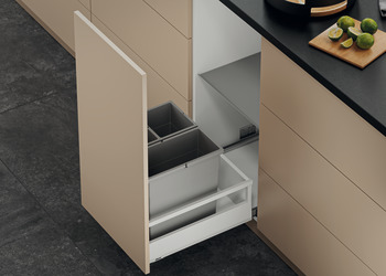 set, Blum overextension for waste application, system height E with railing, 70 kg bearing | online at HÄFELE
