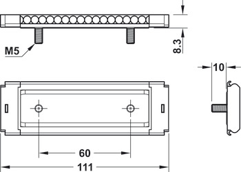 Re-circulating ball carriage, for 0115RC linear runners, Accuride