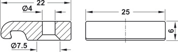 Front panel stabilising plate, Front panel stabilising plate, Häfele Matrix Box P