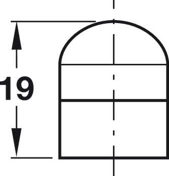Drill-in hinge, Simonswerk V 4426 WF, for rebated interior doors up to 70 kg