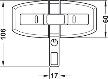 Additional window lock, DFS 95, Abus, for two-wing windows