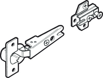 Door Fixing Set, For Accuride 1432 Pivot Sliding Door Fitting, For Full Overlay Mounting
