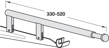 Clothes hanger rail, for clothes rail bracket