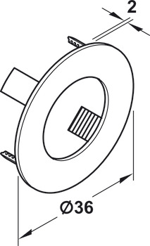 Cover clip, For plug-in sleeve, point suspension
