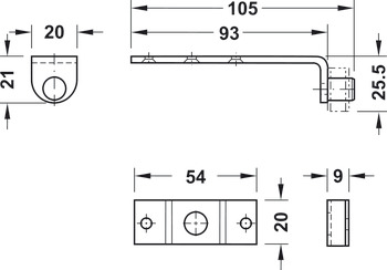 Pivot bearing, for tables with frame