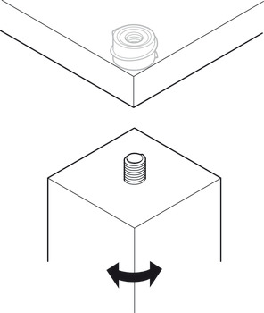 Fastenings, with internal thread for threaded bolt