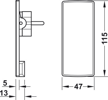 Schuko Safety plug, Extremely flat, 230 V