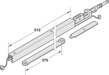 Guide rail, G96 GSR-EMF2, for narrow inactive leaves, Dorma