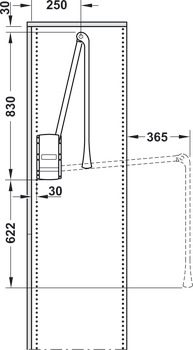 Hafele Servetto Replacement Plastic Clip for Pull Down Wardrobe Rail Stopper
