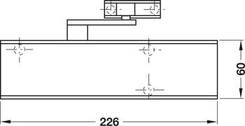 Overhead door closer, Geze TS 2000 NV, with hold-open arm, EN 2–4