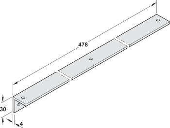 Soffit fixing bracket, For DCL 94 guide rail, Startec