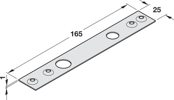 Cover plate, for top centres, floor spring, Geze