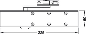 Overhead door closer, TS 73 V, with flat form arm, EN 2–4, Dorma