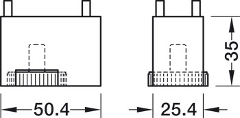 Adjusting foot, Häfele Versatile for single column system