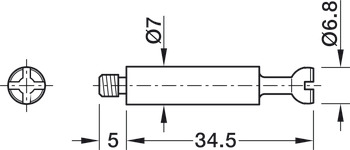 Connecting bolt, Häfele Versatile for Häfele Minifix