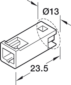 Extension lead, For Häfele Loox5 24 V 2-Pin (Monochrome Or Multi-White 2-Wire Technology)