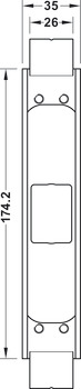 Receiver, for Simonswerk TECTUS TE 240/340/525/526/540/541/640/645 3D (A8) SZ (SZ/1) concealed mortice hinge