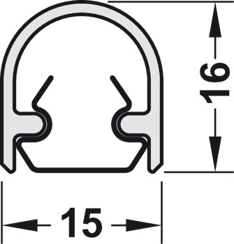 Finger protection blind system, Hinge side, FSA 8100 (U-clip)