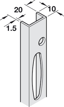 Hook-in track, steel, utensil holder system