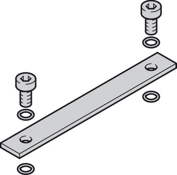 Connecting plate, For connecting pairs of doors