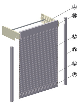Tambour door, standard, version A3 module