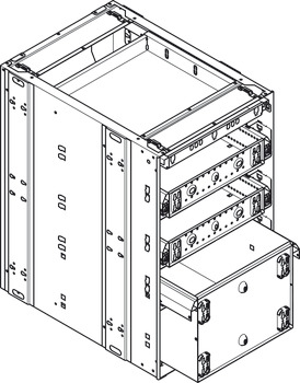 Steel pedestal, Quick-Kit-800, height units 1-3-3-6