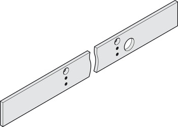 Mounting plate, length 823 mm, for guide rail from the TS 93 EMR range, Contur series