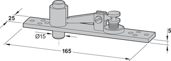 Pivot hinge, adjustable, 8066 with pins, for double action doors