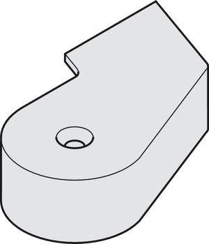 Cover cap, for rails on flush doors, floor spring, Geze