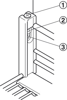 Pull-out, installation behind hinged doors, roller bearing guided, shelf